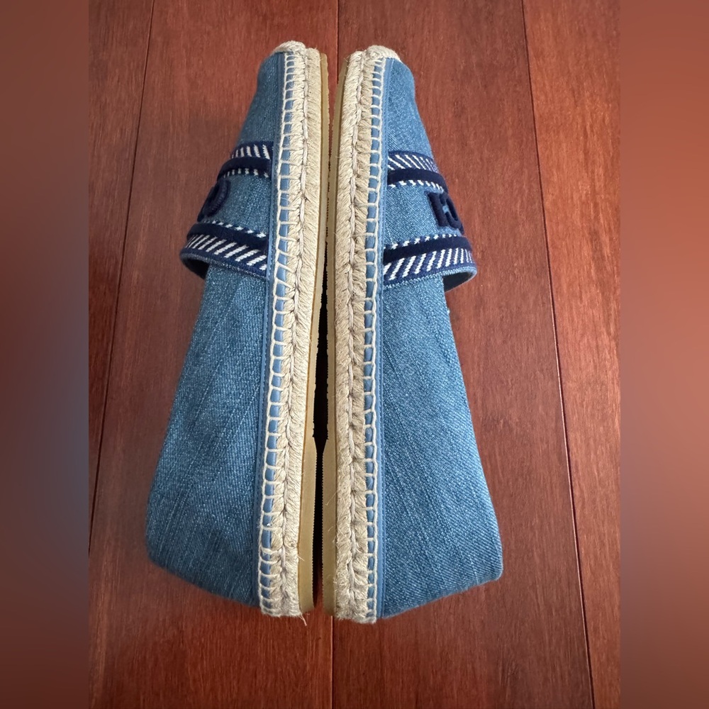 Gucci Ines Espadrille Flats Logo Embroidered Denim Blue. Various Size Available - Picture 3 of 16